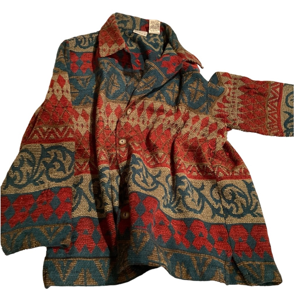 Womens vintage jacket Aztec design.